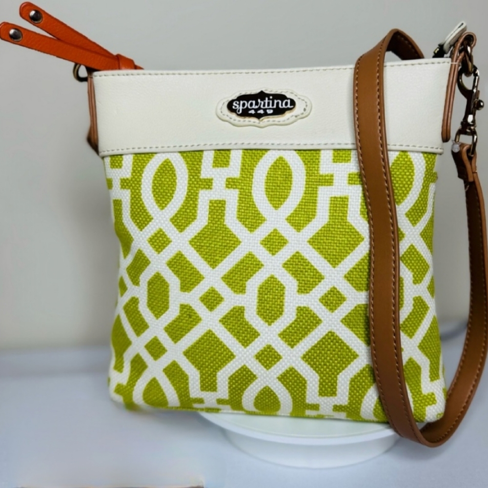 Spartina 449 Heyward Hipster Linen & Leather NWOT